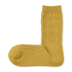 Chaussettes en maille torsadée à angle droit