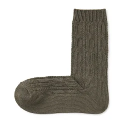 Chaussettes en maille torsadée à angle droit