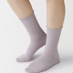 Chaussettes en modal mélangé à angle droit avec bord confortable pour femme
