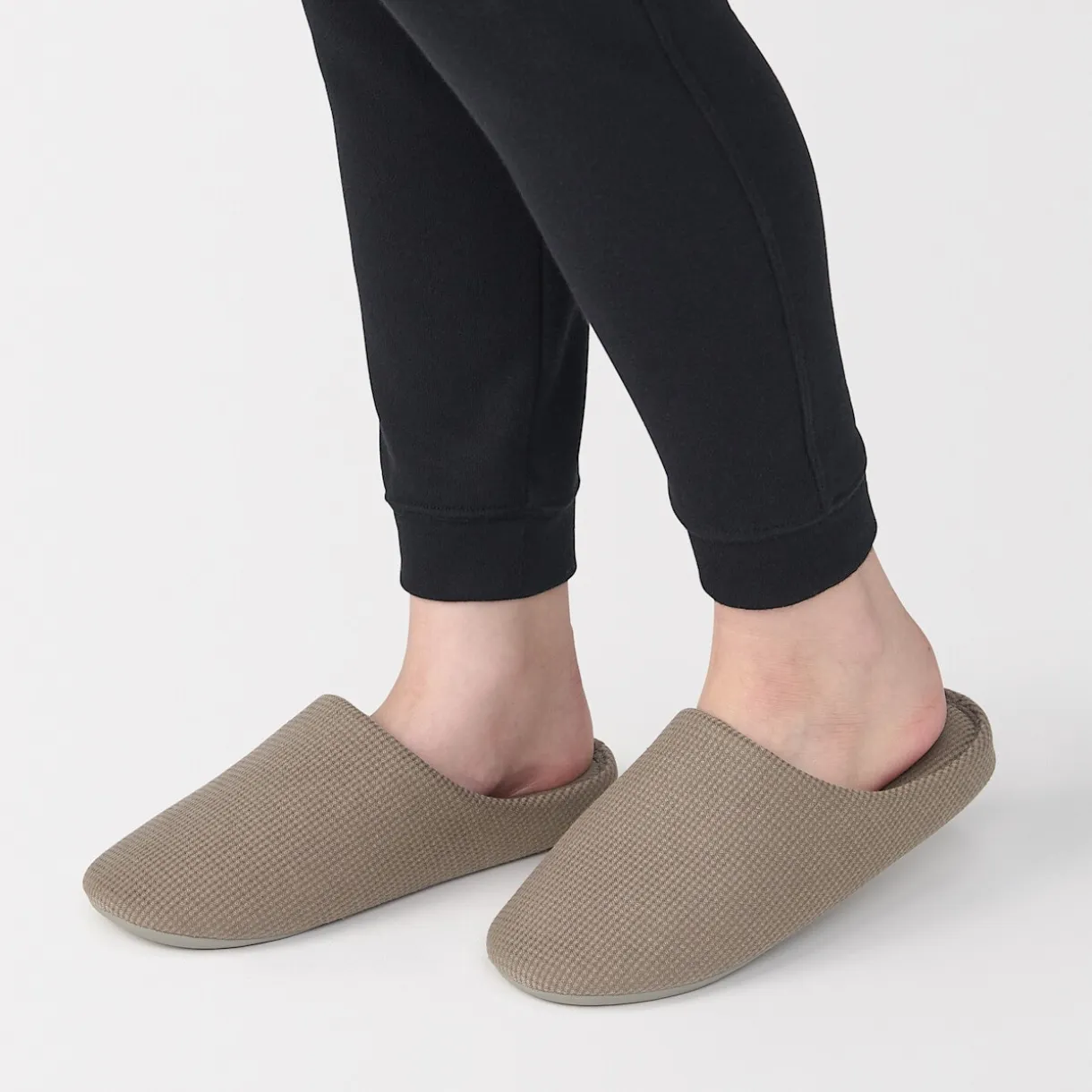 Chaussons mules à semelle intérieure en coton