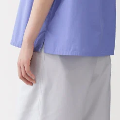 Chemise à manches courtes en popeline de coton biologique pour femme