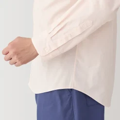 Chemise à manches longues en coton lavé homme