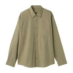 Chemise à manches longues en coton lavé homme