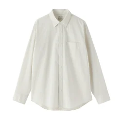 Chemise à manches longues en coton lavé homme