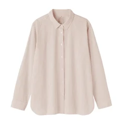 Chemise en coton délavé à mailles larges pour femme