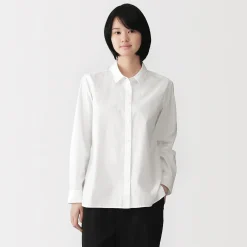 Chemise en coton délavé à mailles larges pour femme