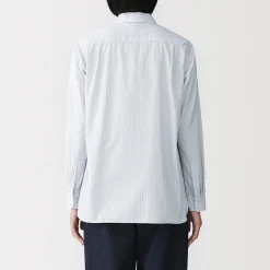 Chemise en coton délavé à mailles larges pour femme
