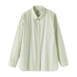 Chemise en coton délavé à mailles larges pour femme