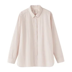 Chemise en coton délavé à mailles larges pour femme
