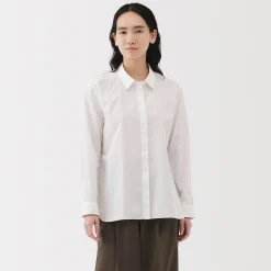 Chemise en coton délavé à mailles larges pour femme