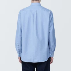 Chemise en coton Oxford lavé col boutonné homme