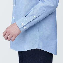 Chemise en coton Oxford lavé col boutonné homme