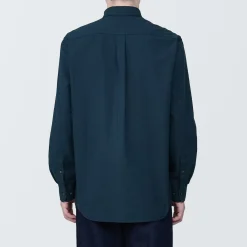 Chemise en coton Oxford lavé col boutonné homme