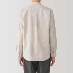 Chemise en coton Oxford lavé col officier pour homme…