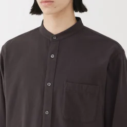 Chemise en flanelle col officier pour homme