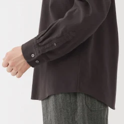 Chemise en flanelle col officier pour homme