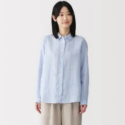 Chemise en lin lavé pour femme