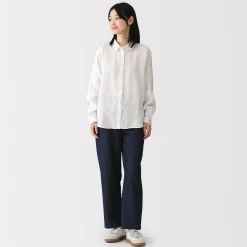 Chemise en lin lavé pour femme