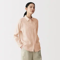 Chemise en lin lavé pour femme