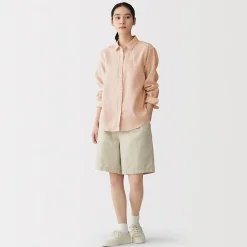 Chemise en lin lavé pour femme