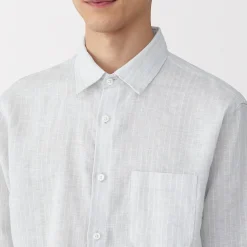 Chemise en lin lavé pour homme