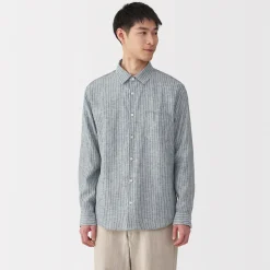 Chemise en lin lavé pour homme