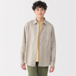 Chemise en lin lavé pour homme