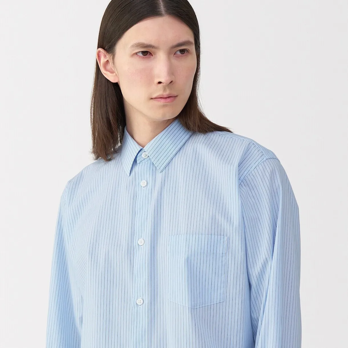 Chemise en popeline de coton pour homme