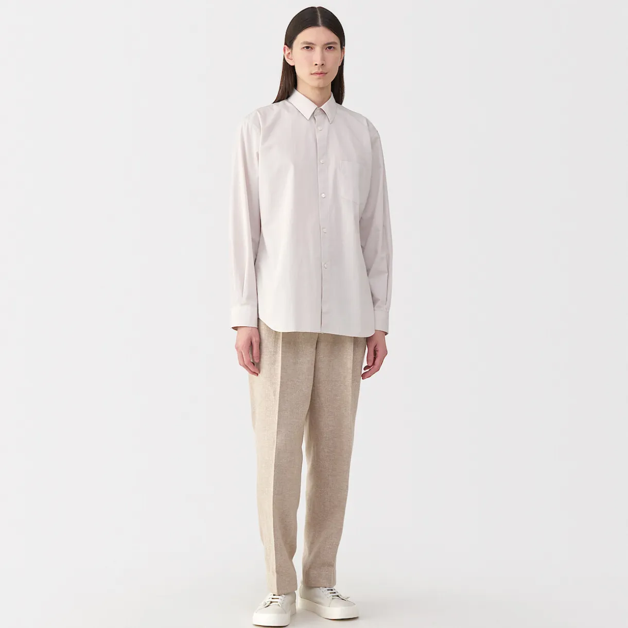 Chemise en popeline de coton pour homme