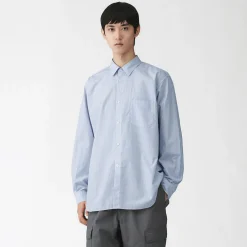 Chemise en popeline de coton biologique pour homme