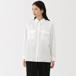 Chemise en popeline de coton pour femme