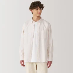 Chemise Oxford en coton lavé pour homme…