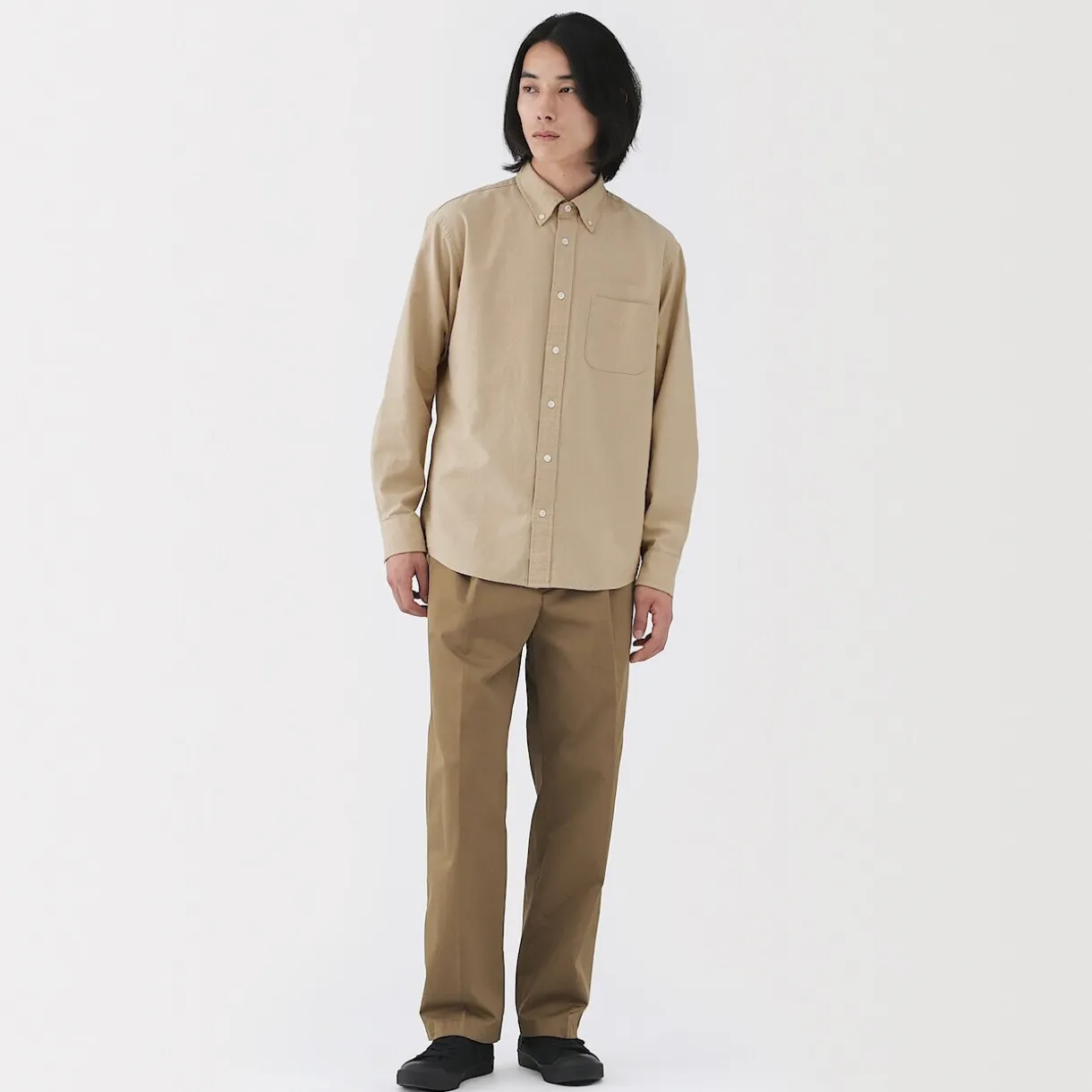 Chemise Oxford en coton lavé pour homme…