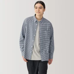 Chemise Oxford en coton lavé pour homme