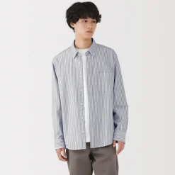 Chemise Oxford en coton lavé pour homme