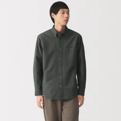 Chemise Oxford en coton lavé pour homme