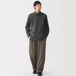 Chemise Oxford en coton lavé pour homme