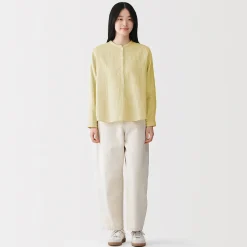 Chemisier en double gaze en mélange de kapok pour femme