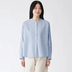 Chemisier en double gaze en mélange de kapok pour femme