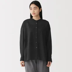 Chemisier transparent en coton biologique à haute torsion