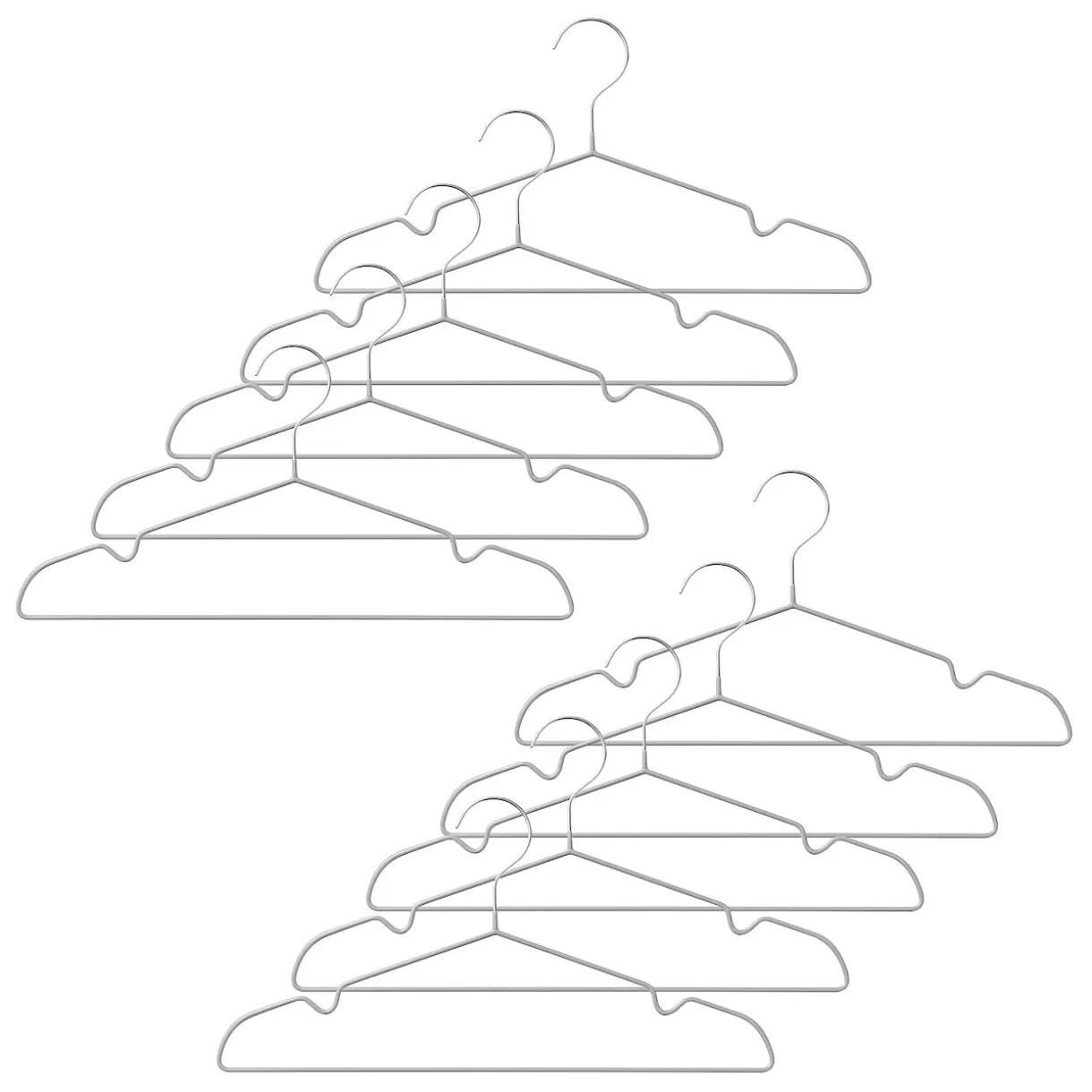 Cintres en aluminium - Lot de 10