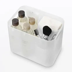 Corbeille en PP à poignées L15X P22X H16.9cm