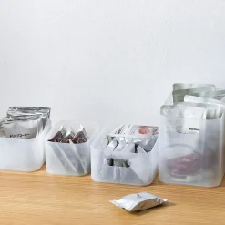 Corbeille en PP à poignées L15X P22X H16.9cm