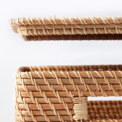 Couvercle pour panier en rotin L35X P36X H3cm