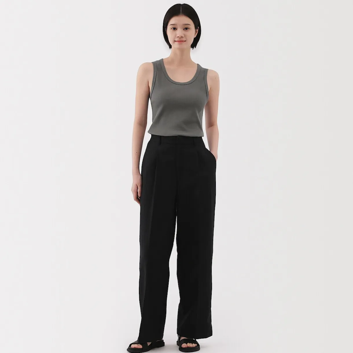 Débardeur côtelé pour femme