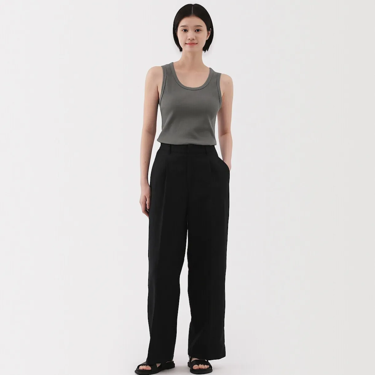 Débardeur côtelé pour femme