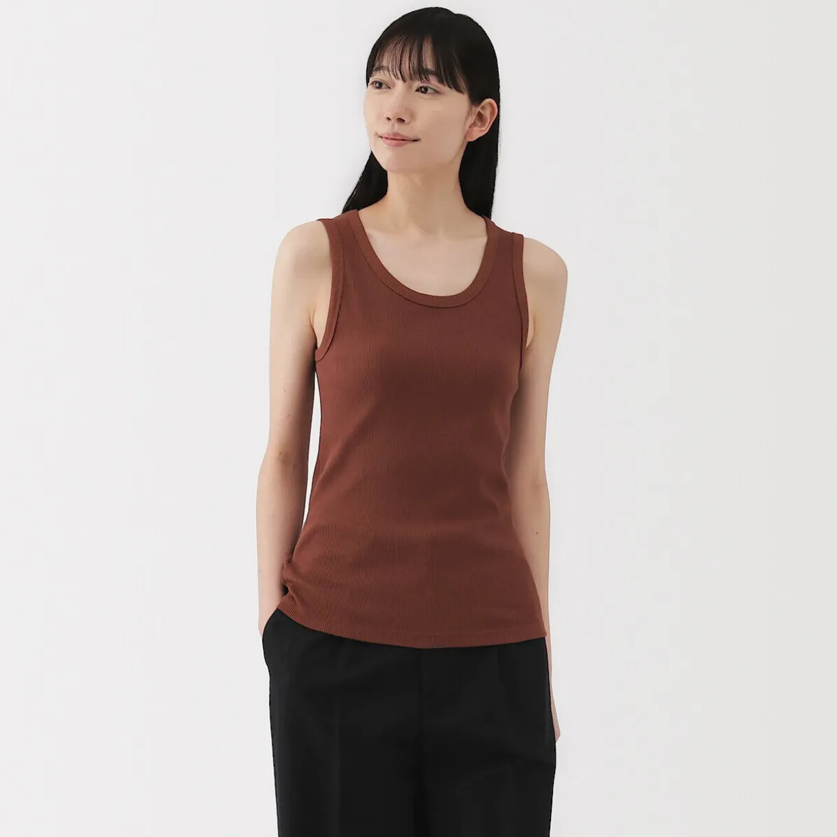 Débardeur côtelé pour femme
