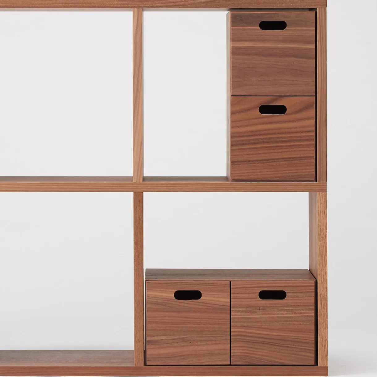 Demi Bloc‐tiroir en noyer ‐ 2 tiroirs (Dont Eco‐part. 0,82 €)