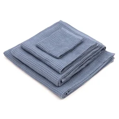 Drap de bain gaufré en velours de coton bio