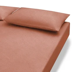 Drap housse en coton délavé ‐ 140 x 200 x 18‐28 cm